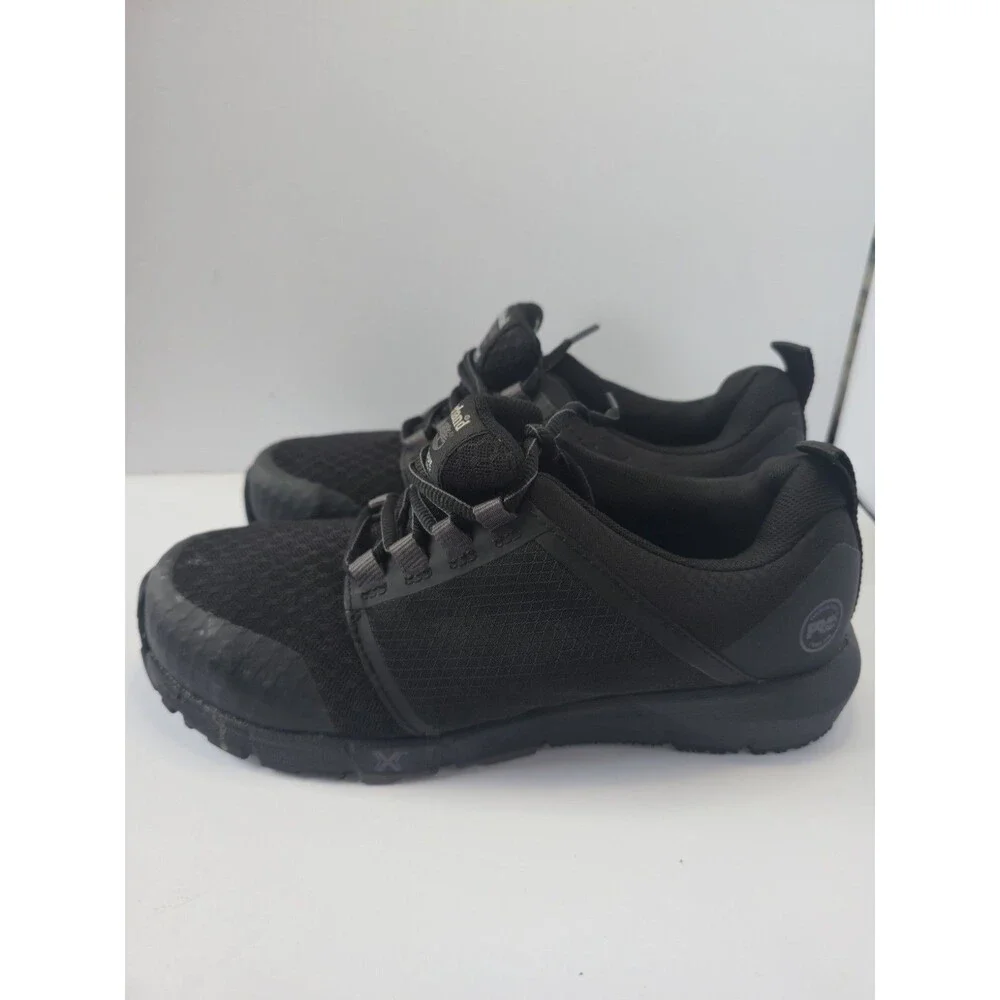 Timberland PRO unisex Sz 8M Black Steel Toe Work Shoes Anti-Fatigue SR Sneakers